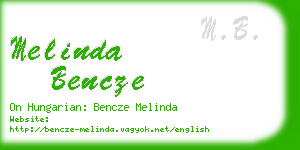 melinda bencze business card